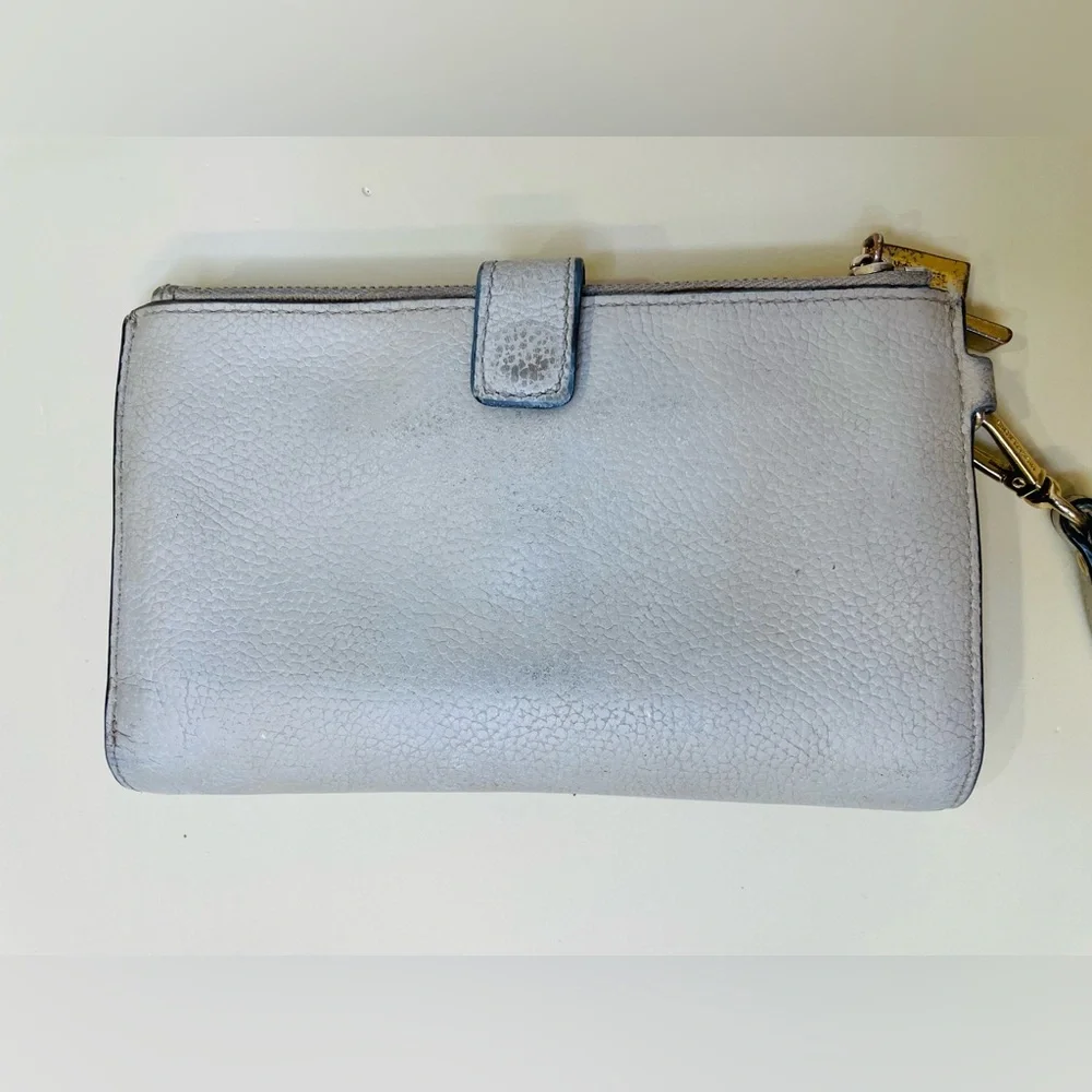 Michael‎ Kors Adele Double Zip Gold Tone Wristlet Wallet